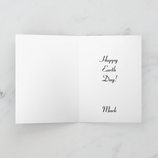 Erde Grüner Planet Feiertagskarte (Innenseite)