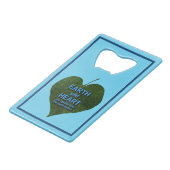 Erde - Herzanagram Geldbeutel Flaschenöffner (Rückseite Schrägansicht)