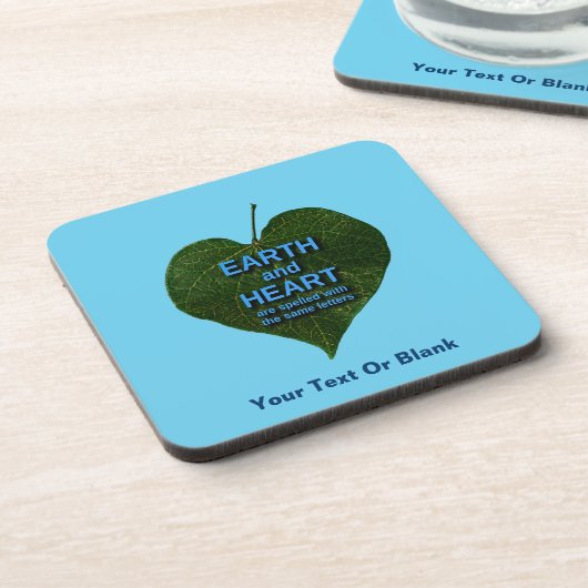 Erde - Herzanagram Getränkeuntersetzer (Linke Seite)