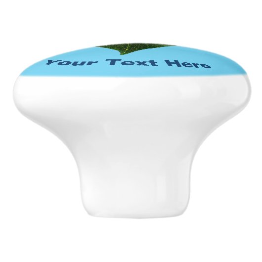 Erde - Herzanagram Keramikknauf (Seitenansicht)