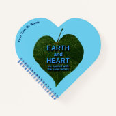 Erde - Herzanagram Notizblock (Vorderseite)