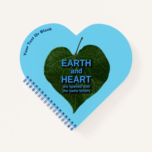 Erde - Herzanagram Notizblock (Vorderseite)