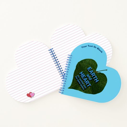 Erde - Herzanagram Notizblock (Innenseite)