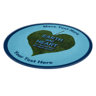 Erde - Herzanagram Schneidebrett