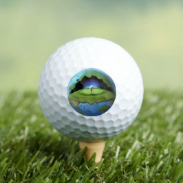 Erde im Inneren eines Golfballs Golfball