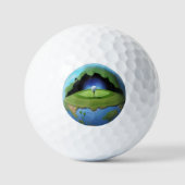 Erde im Inneren eines Golfballs Golfball (Vorderseite)