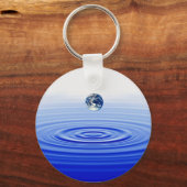 Erde im Wassertropfen Schlüsselanhänger (Vorderseite)