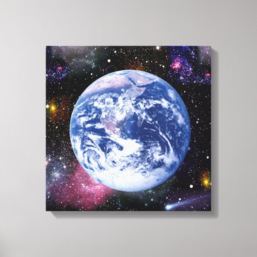Erde im Weltraum Leinwanddruck (Vorderseite)