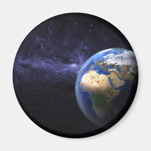 Erde im Weltraum Magnet (Vorne)