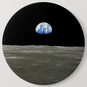 Erde im Weltraum vom Mond Button