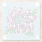 Erde in Blume Glasuntersetzer (Rückseite)
