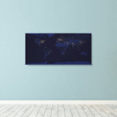 Erde in der Nacht Leinwanddruck (Insitu (Holzboden))