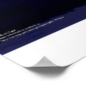 Erde in der Nacht Poster (Ecke)