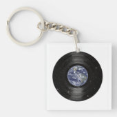 Erde in Raum-Vinyl-LP-Aufzeichnung Schlüsselanhänger (Vorderseite)