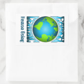 ERDE JAHRHUNDERT MENSCHLICHES WERDEN Öko Environme Rechteckiger Aufkleber (Tasche)