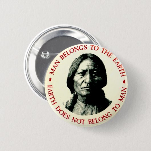 Erde - Knopf Button (Vorne & Hinten)