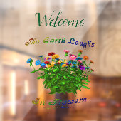 Erde lacht in Blume Inspiration Fensteraufkleber (Blatt 2)