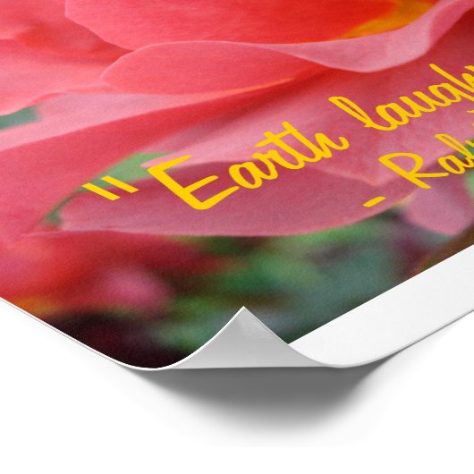 Erde lacht in Blume Poster (Ecke)