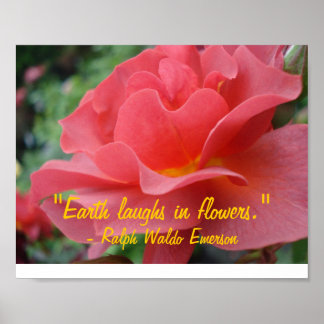 Erde lacht in Blume Poster