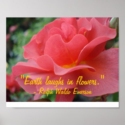 Erde lacht in Blume Poster (Vorne)