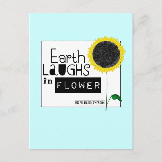 Erde lacht in Blume Postkarte (Vorderseite)