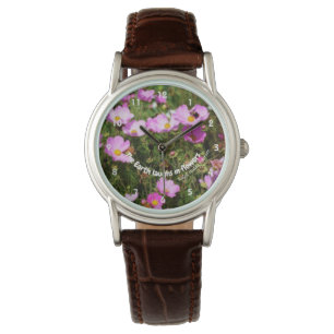 Erde lacht in Blume Zitat Inspiration Armbanduhr