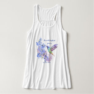 Erde lacht in Blume Zitat von Humming Bird Tank Top