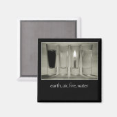 Erde, Luft, Feuer, Wasser Magnet (Vorderseite/Rückseite)