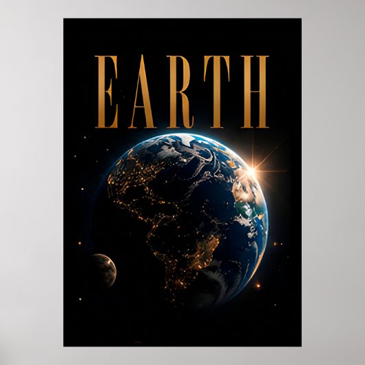 Erde Luxus Weltraum Editorisches Grafik Poster (Vorne)