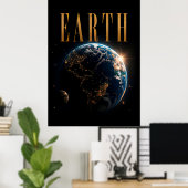 Erde Luxus Weltraum Editorisches Grafik Poster (Heimbüro)