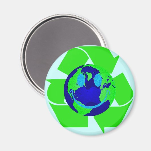 Erde Magnet (Vorderseite/Rückseite)