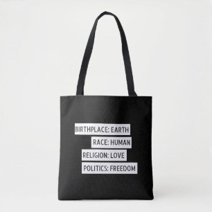 Erde, Mensch, Liebe-Freiheit Tasche