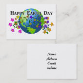 Erde mit Blume Visitenkarte (Vorne/Hinten)