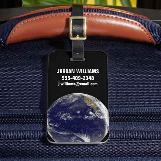 Erde mit drei tropischen Zyklonen im Pazifik. Gepäckanhänger (Vorderseite Insitu 2)