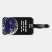 Erde mit drei tropischen Zyklonen im Pazifik. Gepäckanhänger (Rückseite horizontal)