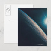 Erde mit einem tropischen Sturm Postkarte (Vorne/Hinten)