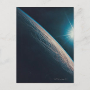 Erde mit einem tropischen Sturm Postkarte