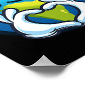 Erde mit Herz-Hand-Liebe Erde-Tag Poster (Ecke)