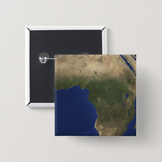 Erde mit Landbedeckung in Afrika Button (Vorne & Hinten)