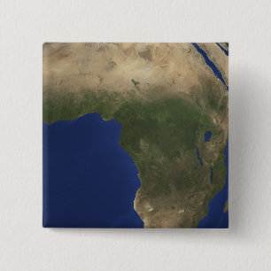 Erde mit Landbedeckung in Afrika Button