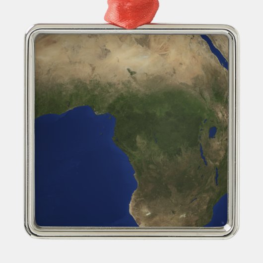 Erde mit Landbedeckung in Afrika Ornament Aus Metall (Vorne)
