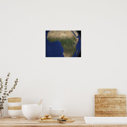 Erde mit Landbedeckung in Afrika Poster (Küche)
