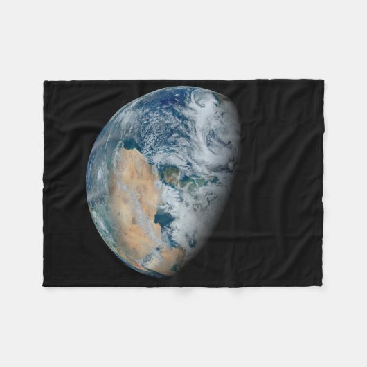 Erde mit Nordafrika und Südwesteuropa Fleecedecke (Vorderseite (Horizontal))