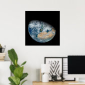 Erde mit Nordafrika und Südwesteuropa Poster (Heimbüro)