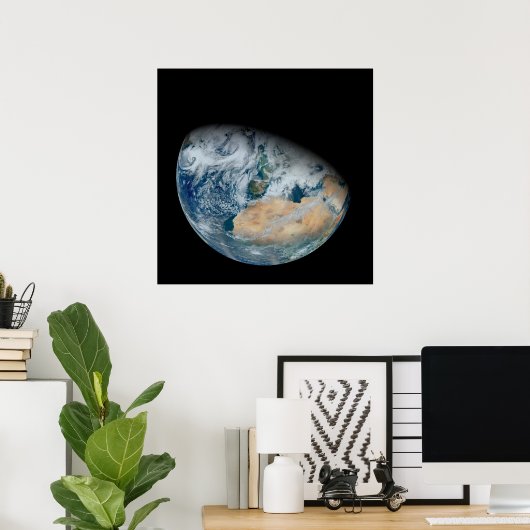 Erde mit Nordafrika und Südwesteuropa Poster (Heimbüro)