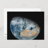 Erde mit Nordafrika und Südwesteuropa Postkarte (Vorne/Hinten)