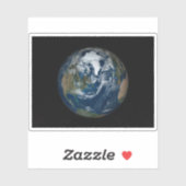 Erde mit Wolken und Meereis 2 Aufkleber (Blatt)