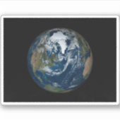 Erde mit Wolken und Meereis 2 Aufkleber (Vorderseite)