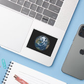 Erde mit Wolken und Meereis 2 Aufkleber (Laptop mit iPhone)