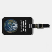 Erde mit Wolken und Meereis 2 Gepäckanhänger (Vorderseite horizontal)